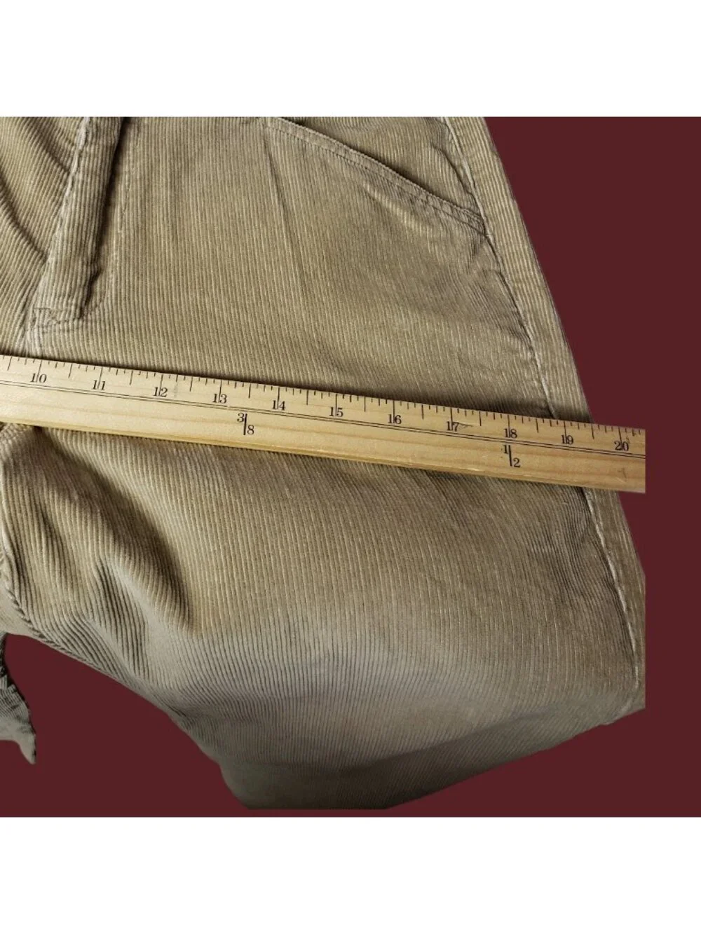 Jeanswest Corduroy Straight-Leg Women Pants With Pockets khaki Size 11 b